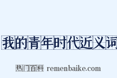 我的青年时代近义词是什么意思的图片